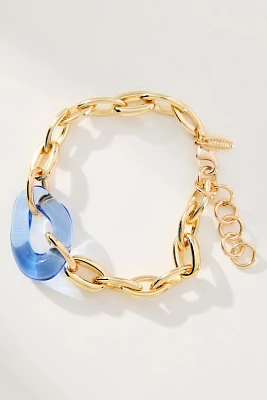 Lucite Charm Link Bracelet