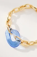 Lucite Charm Link Bracelet