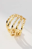 Hammered Cage Huggie Earrings