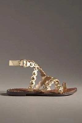 Sam Edelman Gloria Ankle Strap Studded To-Ring Sandals