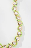 Logan Tay Paracord Pavé Chain Necklace