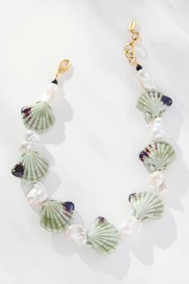 Logan Tay Green Shell Baroque Pearl Necklace