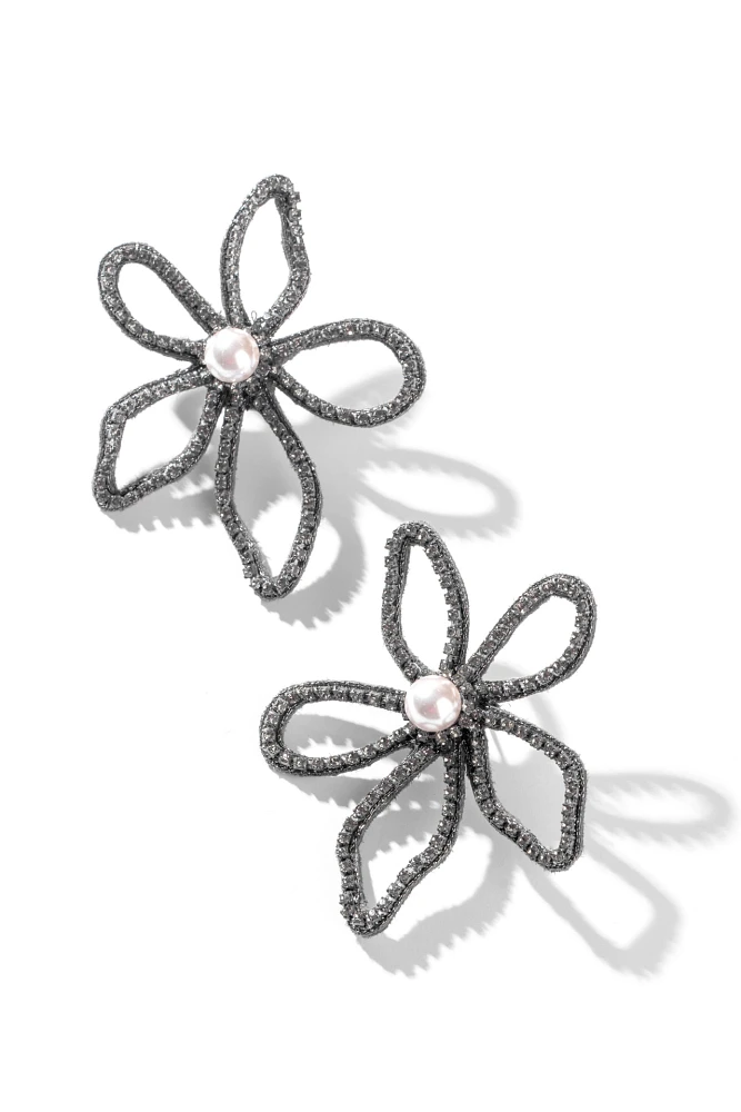 Deepa Gurnani Felicity Flower Post Earrings