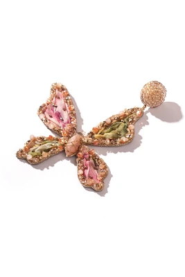 Deepa Gurnani Finna Butterfly Drop Earrings