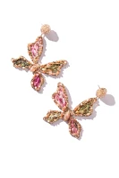 Deepa Gurnani Finna Butterfly Drop Earrings