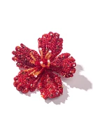 Deepa Gurnani Hibiscus Flower Clip-On Earrings