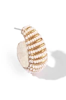 Deepa Gurnani Davon Beaded Hoop Earrings
