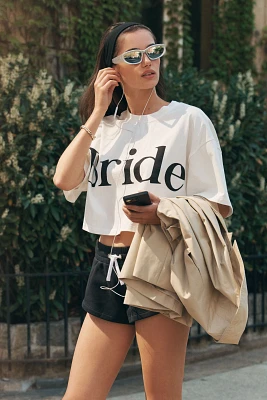 BRIDEMERCH Boxy Bride Cropped Graphic Tee