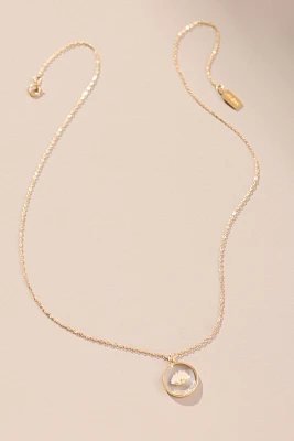 Set & Stones Pressed Flower Pendant Necklace