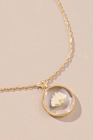 Set & Stones Pressed Flower Pendant Necklace