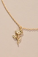 Set & Stones Daisy Charm Necklace