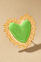 The Pink Reef Love Heart Stud Earrings