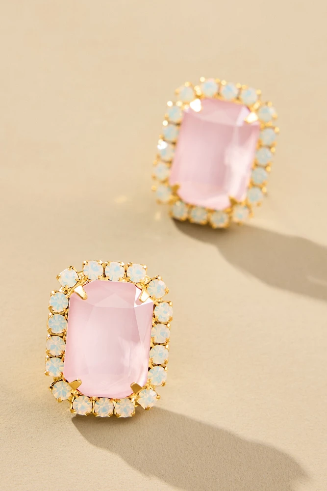 The Pink Reef Neon Gem Stud Earrings