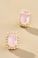 The Pink Reef Neon Gem Stud Earrings