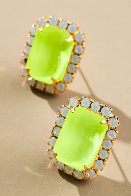 The Pink Reef Neon Gem Stud Earrings
