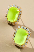 The Pink Reef Neon Gem Stud Earrings