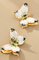 The Pink Reef Handpainted Papillion Earrings