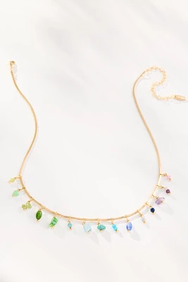 Stone & Crystal Multi Charm Necklace