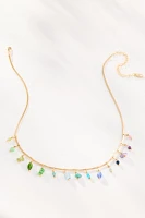 Stone & Crystal Multi Charm Necklace