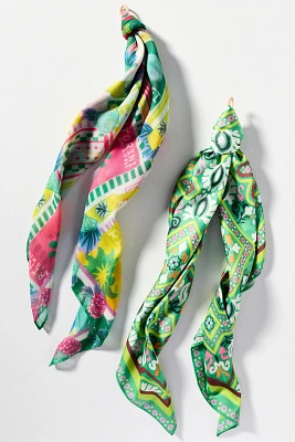 Fun Icon Motif Hair Scarves, Set of 2
