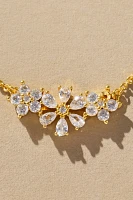 Short Floral Bar Charm Necklace
