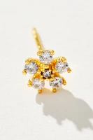 Floral Crystal Post Earrings