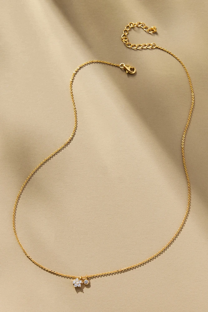 Delicate Floral Charm Necklace