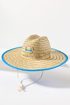 Lucky Zone Patch Lifeguard Straw Sun Hat
