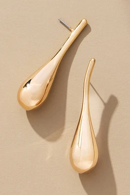 Long Bean Drop Earrings