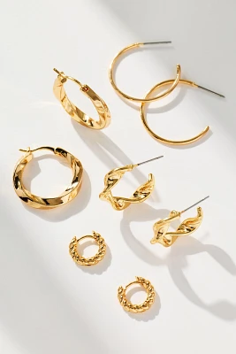 Delicate Huggie Earrings, Set of 4