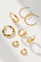 Delicate Huggie Earrings, Set of 4