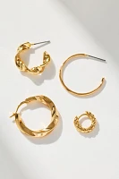 Delicate Huggie Earrings, Set of 4