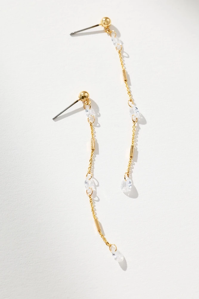Crystal Chain Drop Earrings