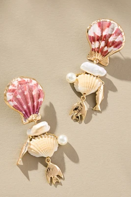 By Anthropologie Shell Charm Earrings