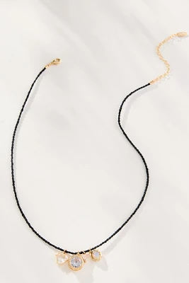 Thin Rope Chain Multi Charm Necklace