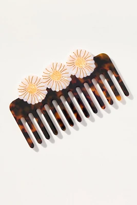 Solar Eclipse Handpainted Wide Tooth Comb