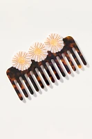Solar Eclipse Handpainted Wide Tooth Comb