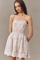 Dress The Population Sasha Strapless Lace Mini