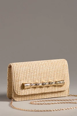 Lisi Lerch Ruby Foldover Straw Clutch