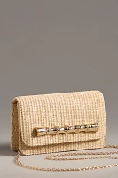 Lisi Lerch Ruby Foldover Straw Clutch