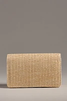 Lisi Lerch Ruby Foldover Straw Clutch