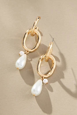 Pearl Link Drop Earrings