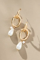 Pearl Link Drop Earrings