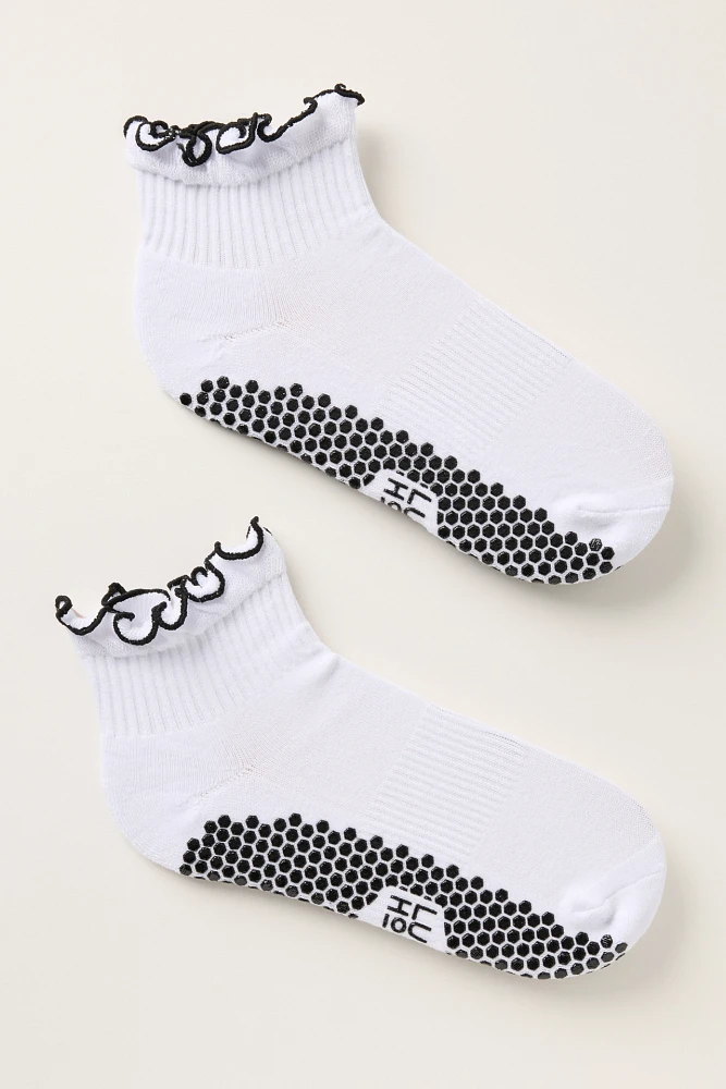 Lucky Honey Ruffle Grip Socks