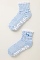 Lucky Honey Crew Grip Embroidered Cherry Bow Socks