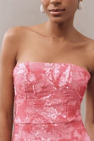 Helsi Linda Strapless Floral Sequin Mini Dress
