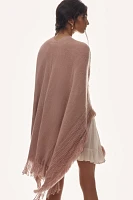 By Anthropologie Fringed Knit Wrap