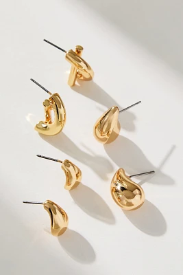 The Petra Mini Drop Earrings, Set of 3