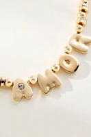 By Anthropologie Beaded Bubble-Letter Necklace