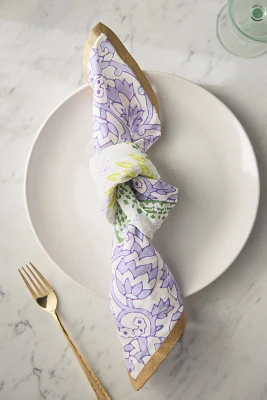 Joanna Buchanan Joyful Block Print Linen Napkins, Set of 2